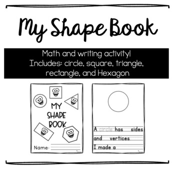 Preview of My Shape Book: Writing and Math Activity
