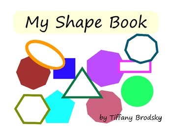 Preview of My Shape Book for 2-D, plane shapes