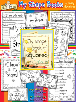 Preview of My Shape Books - 9 Printable Mini Books for Pre-K Kids Learning Shapes