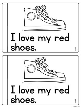 My Shoes (Color Reader) by Mrs VanMeter | Teachers Pay Teachers