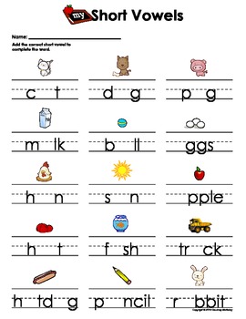 My Short and Long Vowel - Fill in the Blank by Courtney McKerley