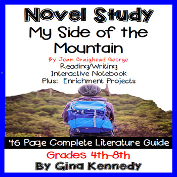 Preview of My Side of the Mountain Novel Study and Project Menu; Plus Digital Option