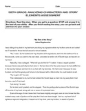 "My Side of the Story" - CCSS 6th Grade Reading Assessment