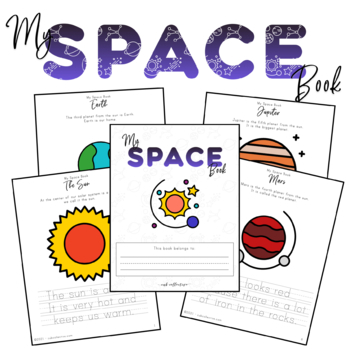 Preview of My Space Book - Guided Writing • Solar System • Planets