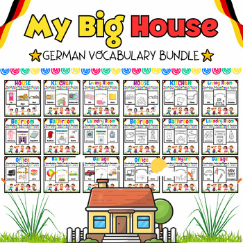 Preview of My Spanish Big House Coloring Pages & Flash Cards BUNDLE for Kids - 562 Pages