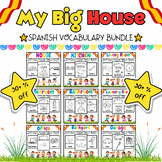 My Spanish Big House Vocabulary Coloring Bundle for PreK &