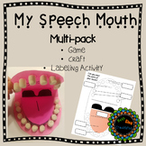 My Speech Mouth Printable Craft, Game and Labeling Activity