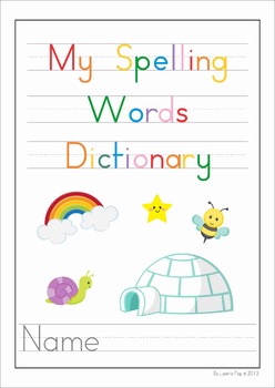 My Spelling / Sight Words Dictionary FREE by Lavinia Pop | TpT