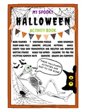 My Spooky Bad to the BONE Halloween Activity book homescho