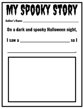 Preview of My Spooky Story: Halloween Creative Writing
