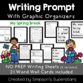 My Spring Break Writing Prompt with Word Wall Cards (Parag