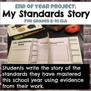 Preview of My Standards Story: End of Year Project for Grades 6-10 ELA