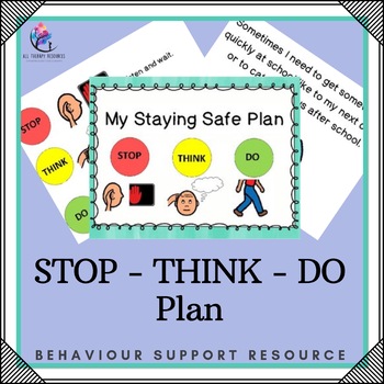 Preview of My Staying Safe Plan - 36 pages - STOP THINK DO PLAN
