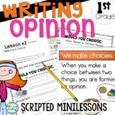 Opinion Writing 1st Grade with Minilessons