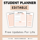 My Student Planner - Daily Student Planner, EDITABLE Print
