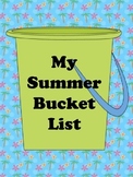 My Summer Bucket List Craftivity