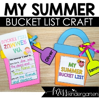 Preview of Summer Craft My Summer Bucket List End of the Year Kindergarten Activities