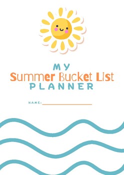 Preview of My Summer Bucket List Planner
