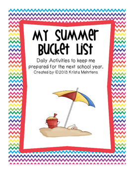 Preview of My Summer Bucket List- Summer booklet to review concepts