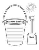 My Summer Bucket List - Writing Activity