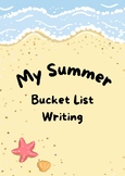 My Summer Bucket List Writing Frame