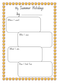 my summer holiday worksheet by learning resources for all tpt