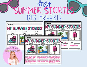 Preview of My Summer Stories - Back to School FREEBIE