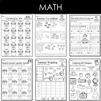 Kindergarten Review Worksheets by Kindergarten Smarts | TpT