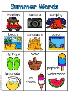 summer words booklet by laura martin teachers pay teachers