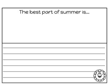 My Summer Writing Templates with Toppers by Happy Lessons By The Lake
