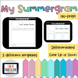 My 'Summergram' - Back to School Activities