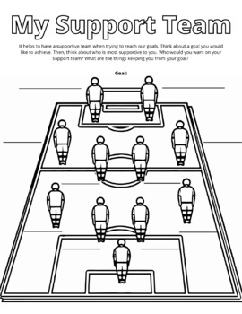 Preview of My Support Team Therapy Worksheet