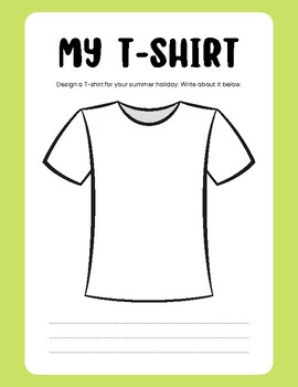 Preview of My T-Shirt Worksheet: Fun and Creative Activity for Kids