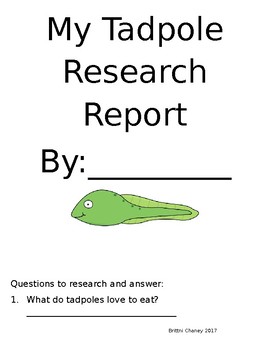 Preview of My Tadpole Research Project