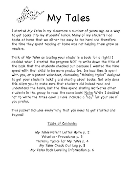 Preview of My Tales: A Classroom to Home Reading Program