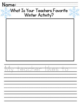 My Teacher This Break Packet- Easy DIY Writing and Drawing for Learners