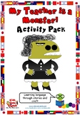 My Teacher is a Monster Activity Pack - Distance Learning