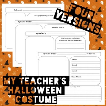 Preview of My Teacher's Halloween Costume