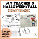 My Teacher's Halloween/Fall Costume Printable Activity