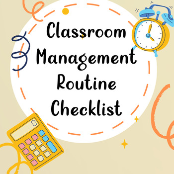 Preview of Classroom Management Checklist