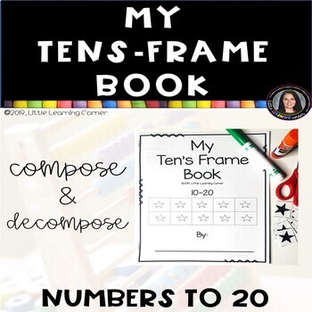 Preview of My Tens Frame Book 10-20 Math Center