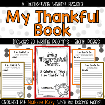Preview of My Thankful Book - A Thanksgiving Writing Project for November