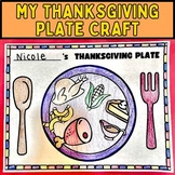 My Thanksgiving Plate Craft | Color and Cut Activity