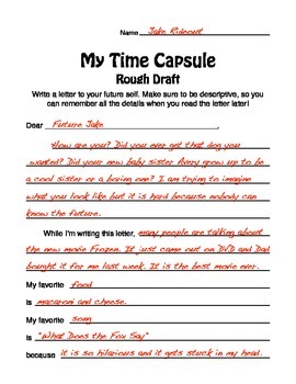 my time capsule essay