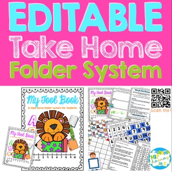 Preview of EDITABLE Take Home Resource Folders