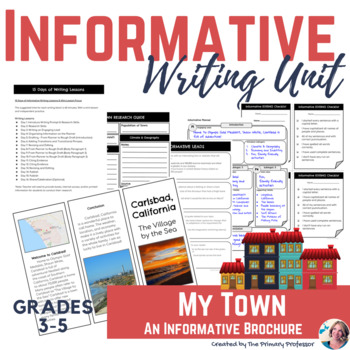 Preview of My Town: An Informative Writing Unit for Grades 3-5