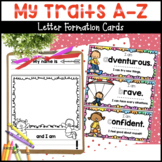 My Traits A-Z - Character Traits Cards with Letter Formation