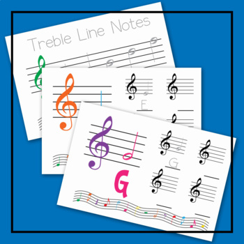 My Treble Line Notes Mini Book by Teach It With Music | TpT