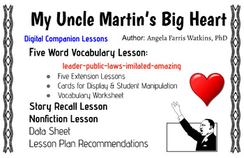 Preview of My Uncle Martin’s Big Heart Vocabulary & Recall Companion Lessons