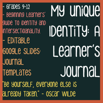 Preview of My Unique Identity Student Journal | Google Slides Journal 